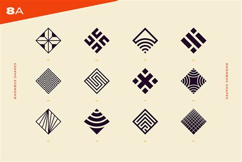 96 Abstract Logo Marks Geometric Shapes Collection Graphics
