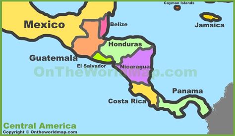 Map Of North And Central American Countries World Maps