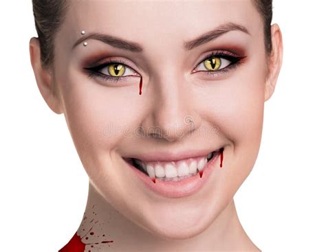 Woman With Vampire Fangs Stock Photo Image Of Elegance 62783120
