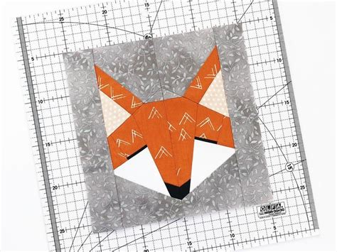 Fox Pattern Quilt Block Pdf Pattern Paper Piecing Quilt Etsy