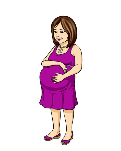 Mujer Embarazada En Dibujo Mujer Embarazada Embarazo Niños Felices