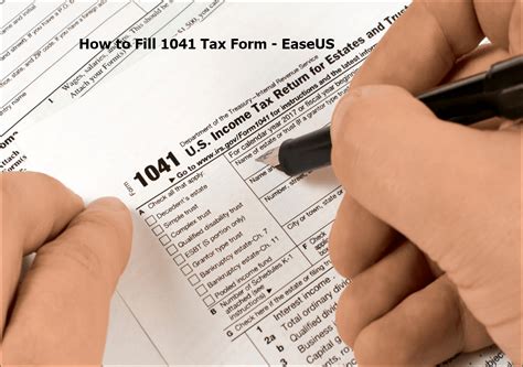 How To Fill Out 1041 Tax Form Easy Steps Easeus