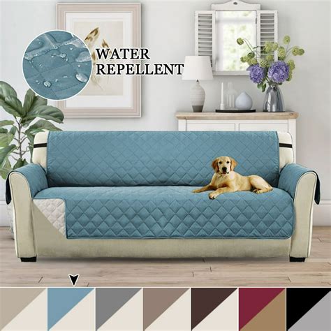 Hversailtex 1 Piece Regular Reversible Sofa Pet Cover Protector Blue