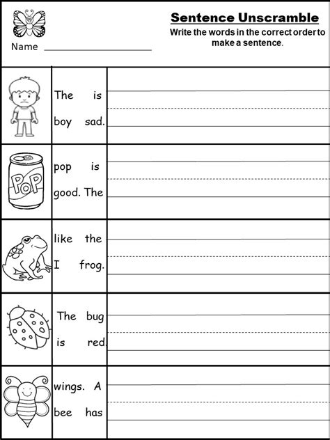 20 Sentence Writing Kindergarten Worksheets Coo Worksheets