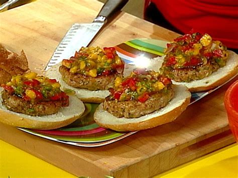 Jerky Turkey Burgers With Papaya Salsa Recipes Cooking Channel