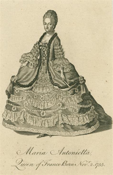 Marie Antoinette Wearing Court Dress Beneath A Mantle Grand Ladies Gogm