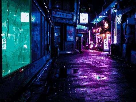 Neon Tokyo Pixel Art By Alex Knight On Dribbble