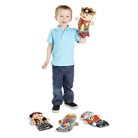 Melissa And Doug Adventure Hand Puppets Set Of 2 4 Puppets In Each