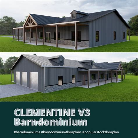 Clementine Barndominium Barndominiumfloorplans Metal Building House