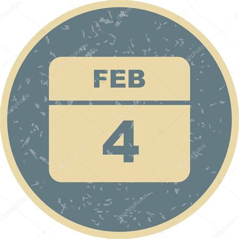 February 4th Date On A Single Day Calendar Stock Photo Ad Single