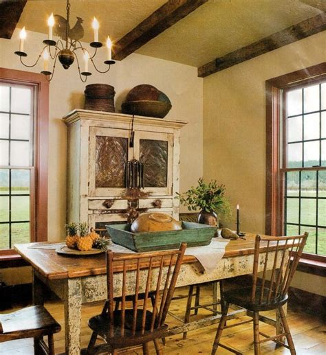 Wonderful Look Country Craft House Primitive Dining Rooms Colonial