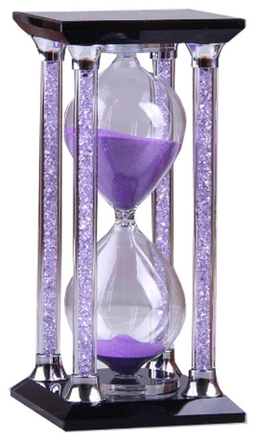 Hourglass Sand Timers Vintage Office Kitchen Decor 30 Minutes Purple Sand Contemporary