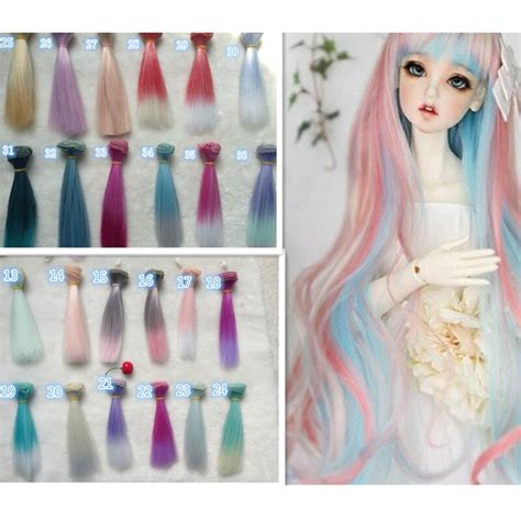 100pcslot Wholesale Diy Hair Doll Accessories Bjd Straight Doll Hair Wigs 15cmdoll Hair Wigs