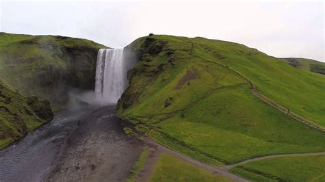 Beautiful Amazing Skogafoss Waterfall In Iceland Youtube