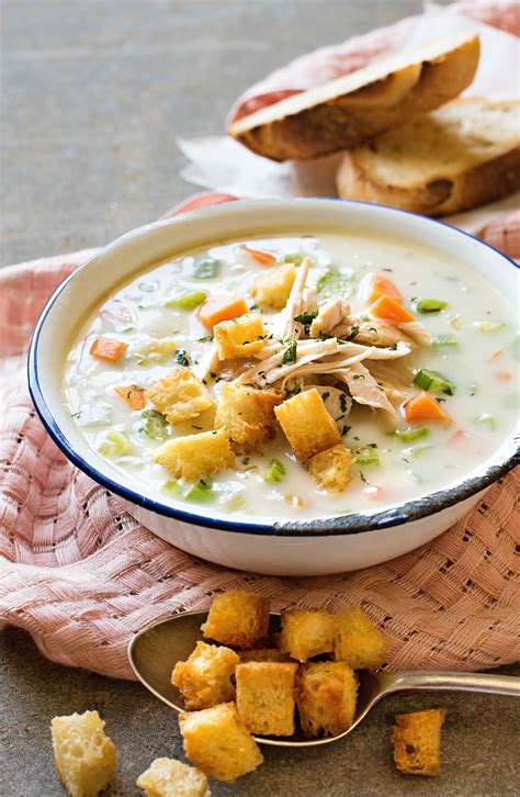 This cream of chicken soup starts with a roux and doesn't require cream to bring out all those wonderful flavors. Pin by Super Food Ideas magazine on Soup Recipes | Cream ...