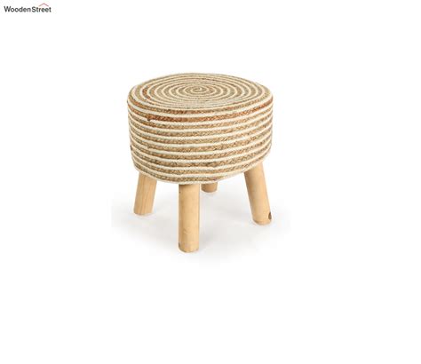 buy circle of life jute stool white online in india at best price modern stools chairs