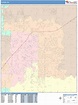 Clovis California Wall Map (Color Cast Style) by MarketMAPS - MapSales