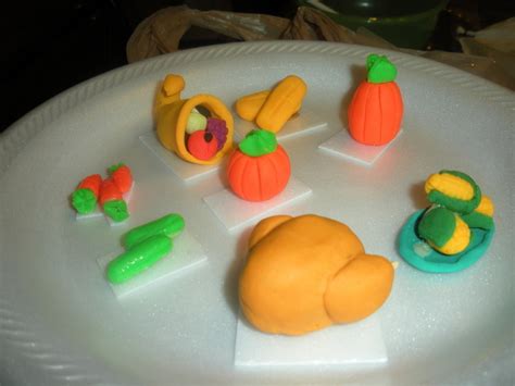 Playdough Thanksgiving Dinner · A Piece Of Clay Food · Molding On Cut