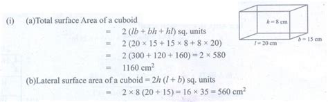Exercise 72 Surface Area Of Cuboid And Cube Numerical Problems With