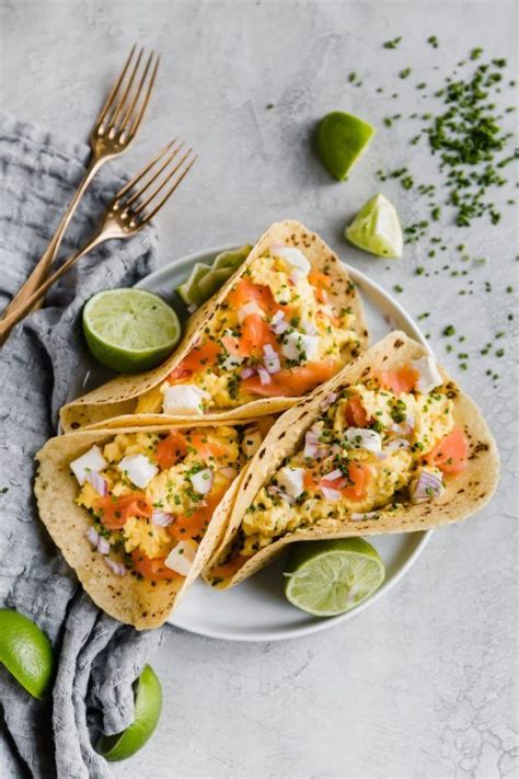 The egg salad sandwich breaks out of the lunchbox and onto the breakfast table with the addition of smoked salmon and avocado. Smoked Salmon Breakfast Tacos | Well Seasoned Studio ...