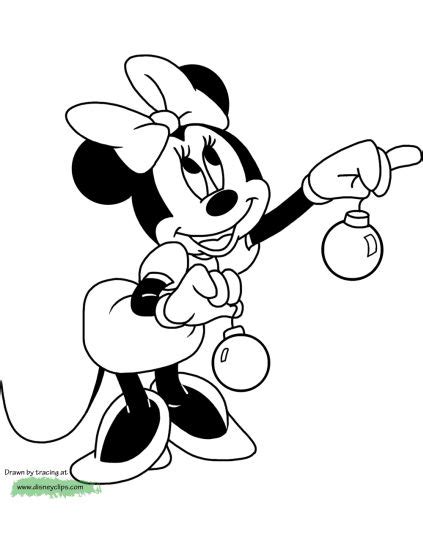 Free coloring pages / disney / mickey mouse; Minnie mouse Christmas coloring pages part 8
