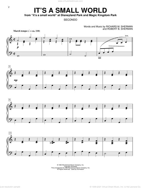 Share, download and print free sheet music for piano, guitar, flute and more with the world's largest community of sheet music creators, composers, performers, music teachers this is a transcription of the song at the end of the day, from the musical les miserables for solo, intermediate, piano. Brothers - It's A Small World sheet music for piano four hands