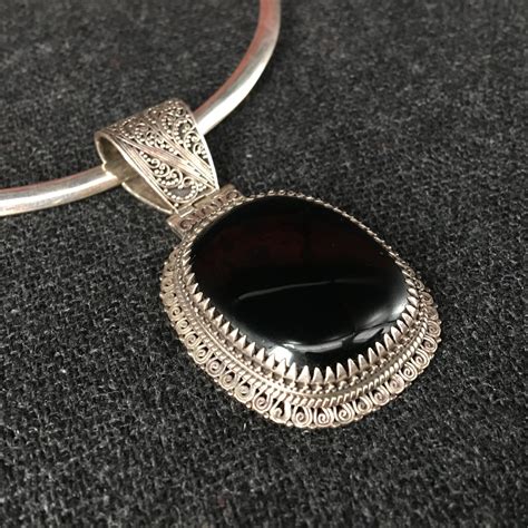 Black Onyx Pendant Jewelry Mahakala Fine Arts