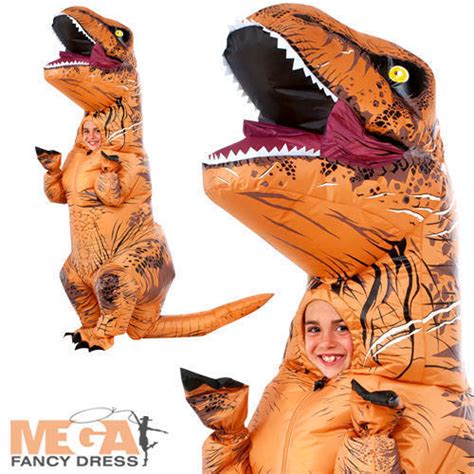 Inflatable Kids T Rex Jurassic Park Fancy Dress Halloween Child