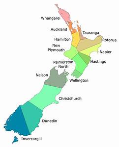 Closest New Zealand City Map With A Population Over 50 000 Oc Mapporn