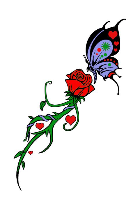 Https://tommynaija.com/tattoo/butterfly Rose Tattoo Designs Free