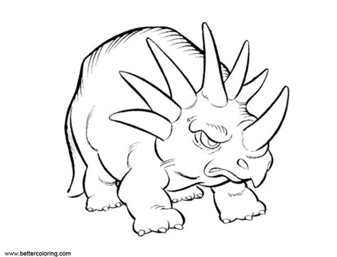 Triceratops Dinosaur Of Jurassic World Fallen Kingdom Coloring Pages