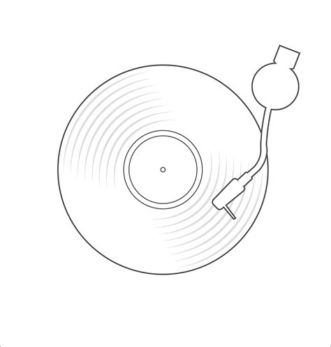 Vinyl Record Disc Flat Simple Concept Vector Illustration 285265 Vector