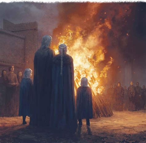 Aegons Pyre By Shen Fei Imaginarywesteros Game Of Thrones Art Game