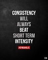 Consistency will always beat short term intensity. | Motivatinal quotes ...