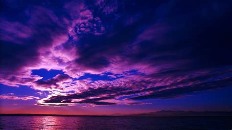 Calm Body Of Water Under Purple Cloudy Sky 4k Hd Nature Wallpapers Hd