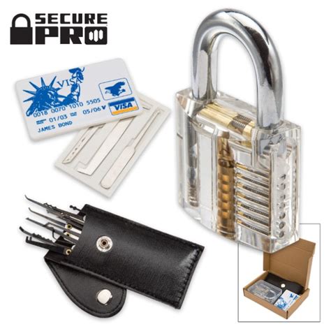 How to design a paperclip lock pick that works. Secure Pro Practice Lock Kit With Credit Card Lock Pick Set | BUDK.com - Knives & Swords At The ...