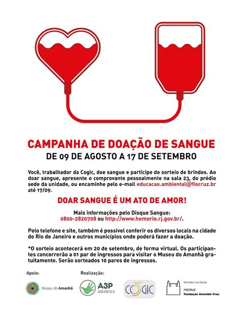 Campanha De Doação De Sangue 09 De Agosto A 17 De Setembro Internet