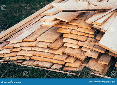 Stack Of Wooden Planks Stock Photo Image Of Carpentry 96307070