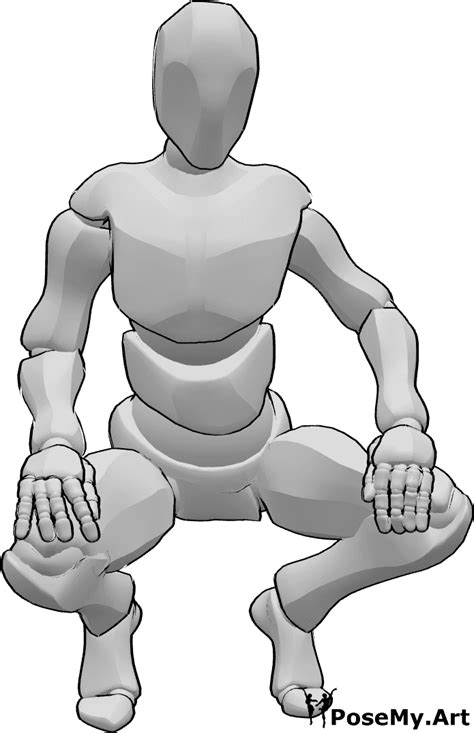 Crouching Poses Male Crouching Pose Posemy Art