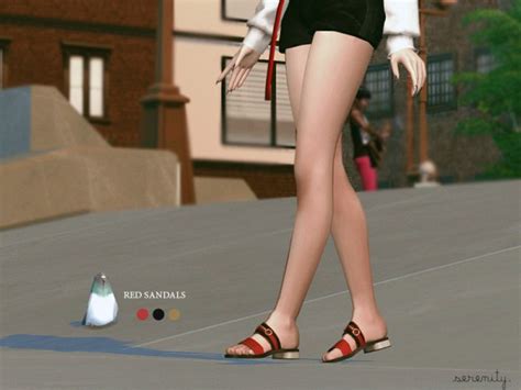 The Sims Resource Red Sandals By Serenity Cc Sims 4