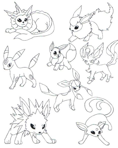 Pokemon Coloring Pages Eevee At Free Printable