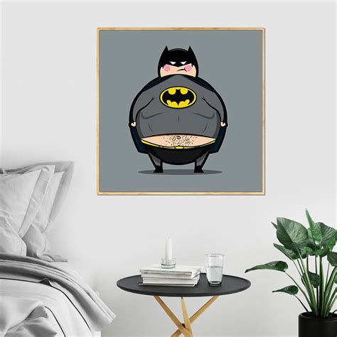 Cartoon Superman Fat Batman Cute Superheros Nordic Style Kis Room