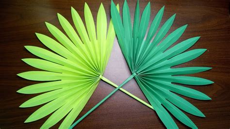 Diy Palm Leaves Easy Paper Leaves Crafting Video Youtube