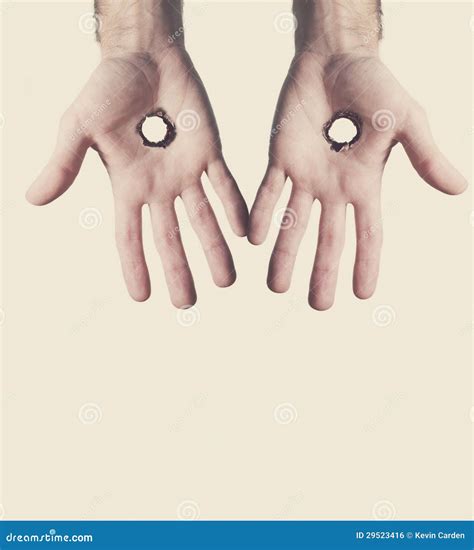 Two Hands With Holes Royalty Free Stock Image Image 29523416