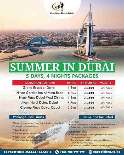 Days Nights Dubai Holiday Packages Expeditions Maasai Safaris Expeditions Maasai Safaris