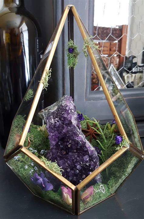 There are many different ways to gift crystals, from choosing larger display pieces to a little bag of your favorite tumbled rocks meant to be carried once you choose your crystal to gift, cleanse it and fill it full of all the energy you want to impart on the recipient, its time to decide how to share all your. Amethyst Crystal Garden Terrarium on Storenvy