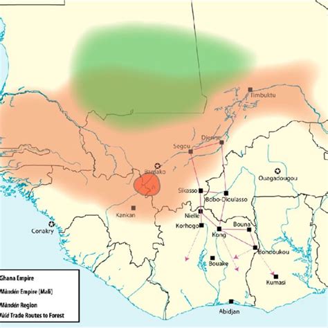 Map Of Select Traditions Of Manding Wolof Fulani And Hausa Ajami