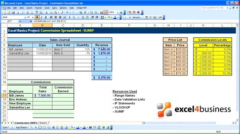 Commission Tracker Excel Templates
