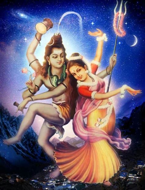 Lord Shiva And Parvati Dancing