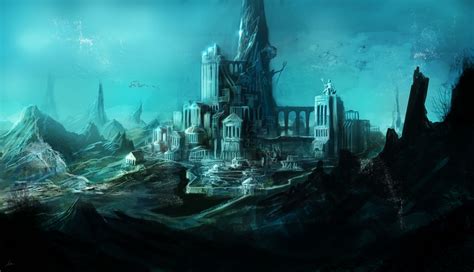 Atlantis Fantasy Art Landscapes Underwater City Sunken City